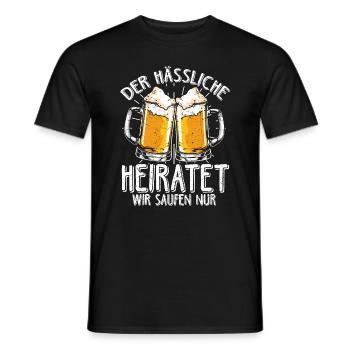 JGA PARTY Spruch Saufen Junggesellenabschied Gesch - Männer T-Shirt - Schwarz - Vorne - AI Model Male 178 light (178cm)