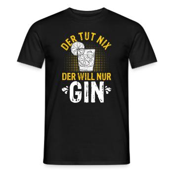 Gin Ginsprüche Cocktail Geschenk für Gin Liebhaber - Männer T-Shirt - Schwarz - Vorne - AI Model Male 178 light (178cm)