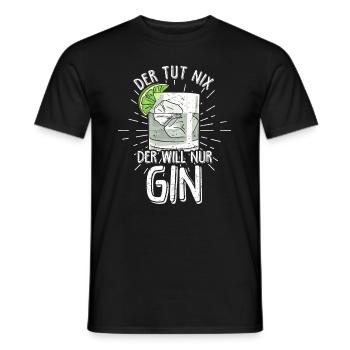 Gin Alkohol Saufen Party Kneipe Bar Geschenk für L - Männer T-Shirt - Schwarz - Vorne - AI Model Male 178 light (178cm)