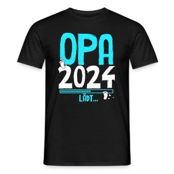 Opa 2024 Lädt Großvater Countdown Schwangerschaft - Männer T-Shirt - Schwarz - Vorne - AI Model Male 178 light (178cm)