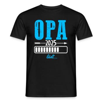 Opa 2025 Lädt Baby Familie Countdown Schwangerscha - Männer T-Shirt - Schwarz - Vorne - AI Model Male 178 light (178cm)