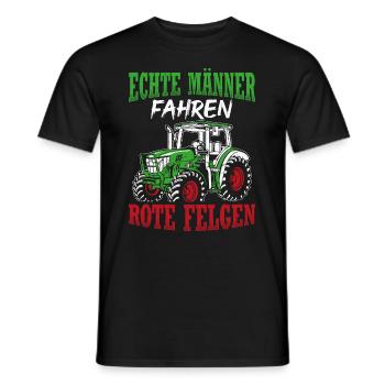 Traktor Landwirt Trecker Echte Männer Spruch Trakt - Männer T-Shirt - Schwarz - Vorne - AI Model Male 178 light (178cm)