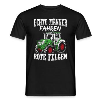 Traktor Landwirt Trecker Echte Männer Geschenk für - Männer T-Shirt - Schwarz - Vorne - AI Model Male 178 light (178cm)