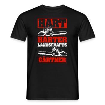 Hart Härter Landschaftsgärtner Gartenarbeit Gesche - Männer T-Shirt - Schwarz - Vorne - AI Model Male 178 light (178cm)