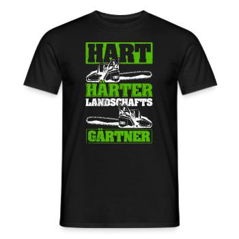 Hart Härter Landschafts Gärtner Gartenarbeit Gärtn - Männer T-Shirt - Schwarz - Vorne - AI Model Male 178 light (178cm)