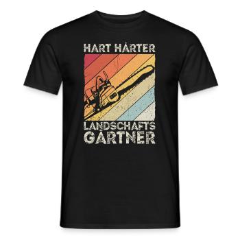 Hart Härter Landschaftsgärtner Gartenarbeit Gesche - Männer T-Shirt - Schwarz - Vorne - AI Model Male 178 light (178cm)