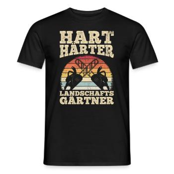 Hart Härter Landschaftsgärtner Gartenarbeit Gesche - Männer T-Shirt - Schwarz - Vorne - AI Model Male 178 light (178cm)