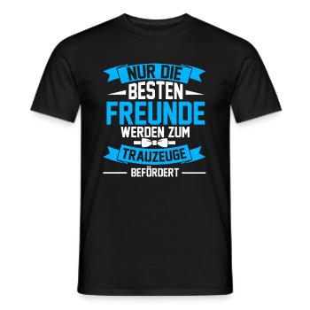 Trauzeuge Hochzeit Heirat JGA Party Bester Bro Bru - Männer T-Shirt - Schwarz - Vorne - AI Model Male 178 light (178cm)