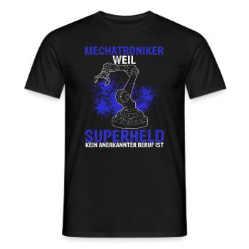 Superheld Kfz Meister Ausbildung Mechatroniker Job - Männer T-Shirt - Schwarz - Vorne - AI Model Male 178 light (178cm)