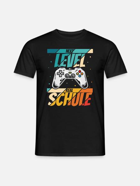 NEXT LEVEL REALSCHULE - neue Schule Abenteuer Cont - Männer T-Shirt - Schwarz