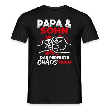 Papa & Sohn Das Perfekte Chaos Team - Vatertag Bes - Männer T-Shirt - Schwarz - Vorne - AI Model Male 178 light (178cm)