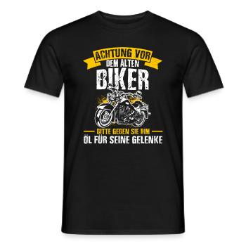 Biker Urlaub Motorrad Rentner Geschenk Motorradlie - Männer T-Shirt - Schwarz - Vorne - AI Model Male 178 light (178cm)