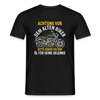 Biker Urlaub Motorrad Rentner Geschenk Motorradlie - Männer T-Shirt - Schwarz - Vorne - AI Model Male 178 light (178cm)