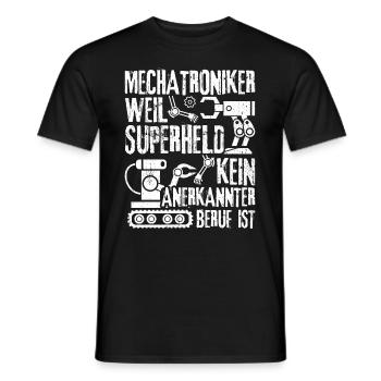 Superheld Kfz Meister Ausbildung Mechatroniker Mec - Männer T-Shirt - Schwarz - Vorne - AI Model Male 178 light (178cm)