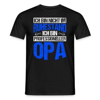 Ich bin nicht im Ruhestand ich bin professioneller - Männer T-Shirt - Schwarz - Vorne - AI Model Male 178 light (178cm)