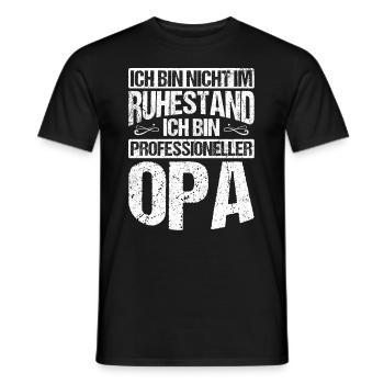 Ich bin nicht im Ruhestand ich bin professioneller - Männer T-Shirt - Schwarz - Vorne - AI Model Male 178 light (178cm)