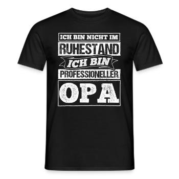 Ich bin nicht im Ruhestand ich bin professioneller - Männer T-Shirt - Schwarz - Vorne - AI Model Male 178 light (178cm)