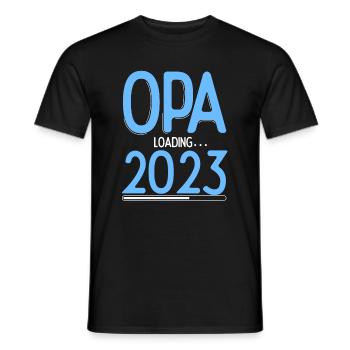 Opa Loading 2023 Babyankündigung Geburt Schwangers - Männer T-Shirt - Schwarz - Vorne - AI Model Male 178 light (178cm)