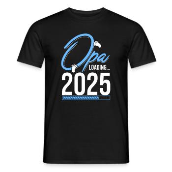 Opa Loading 2025 Babyankündigung Geburt Familienop - Männer T-Shirt - Schwarz - Vorne - AI Model Male 178 light (178cm)