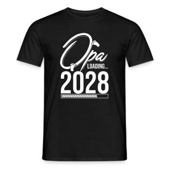 Opa Loading 2028 Babyankündigung Geburt Babygesche - Männer T-Shirt - Schwarz - Vorne - AI Model Male 178 light (178cm)