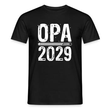 Opa Loading 2029 Babyankündigung Geburt Schwangers - Männer T-Shirt - Schwarz - Vorne - AI Model Male 178 light (178cm)