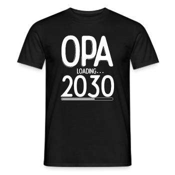 Opa Loading 2030 Babyankündigung Geburt Familienop - Männer T-Shirt - Schwarz - Vorne - AI Model Male 178 light (178cm)
