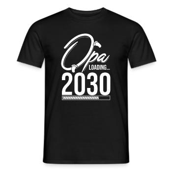 Opa Loading 2030 Babyankündigung Geburt Babygesche - Männer T-Shirt - Schwarz - Vorne - AI Model Male 178 light (178cm)