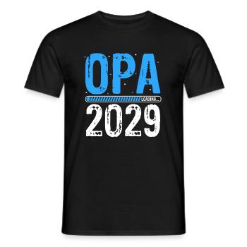 Opa Loading 2029 Babyankündigung Geburt Babygesche - Männer T-Shirt - Schwarz - Vorne - AI Model Male 178 light (178cm)