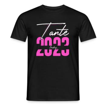 Tante Loading 2023 Babyankündigung Geburt Babygesc - Männer T-Shirt - Schwarz - Vorne - AI Model Male 178 light (178cm)