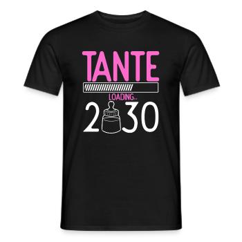 Tante Loading 2030 Babyankündigung Geburt Schwange - Männer T-Shirt - Schwarz - Vorne - AI Model Male 178 light (178cm)