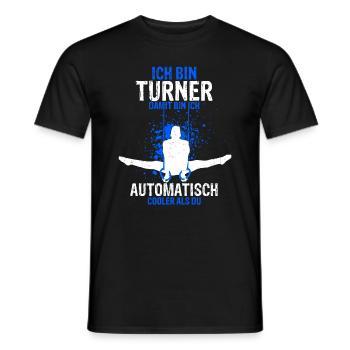 Turnen Gymnsatik Turntrainer Sportverein Geschenk - Männer T-Shirt - Schwarz - Vorne - AI Model Male 178 light (178cm)