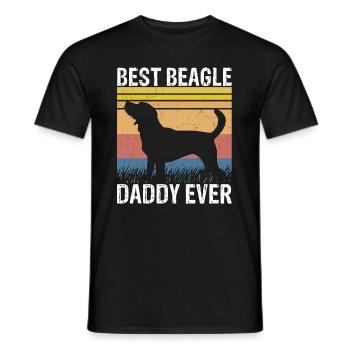 Meilleur Beagle Daddy Ever Dog Lover Dog Possessions - T-shirt homme - noir - Devant - AI Model Male 178 light (178cm)