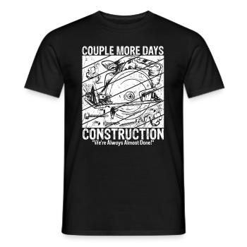 Construction Construction Site Construction Worker Building Family Roof - Men's T-Shirt - black - Front - AI Model Male 178 light (178cm)