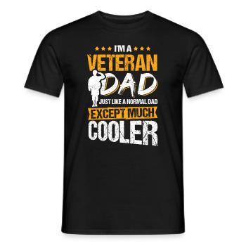 I'm A Veteran Dad Just Like A Normal Dad Except Mu - Männer T-Shirt - Schwarz - Vorne - AI Model Male 178 light (178cm)