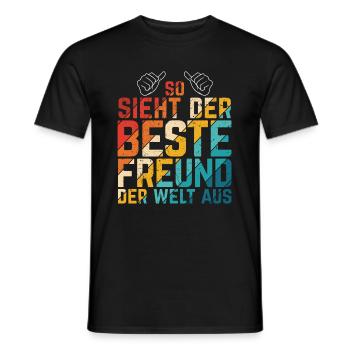 So Sieht Der Beste Freund Der Welt Aus Bester Freu - Männer T-Shirt - Schwarz - Vorne - AI Model Male 178 light (178cm)