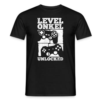 Onkel Geburtstag Baby Geburt Party Gaming Controll - Männer T-Shirt - Schwarz - Vorne - AI Model Male 178 light (178cm)