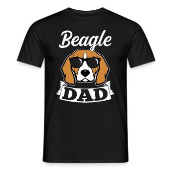 Beagle Dad Dog Dad Dad Dad Dog Dad Dad - Men's T-Shirt - black - Front - AI Model Male 178 light (178cm)