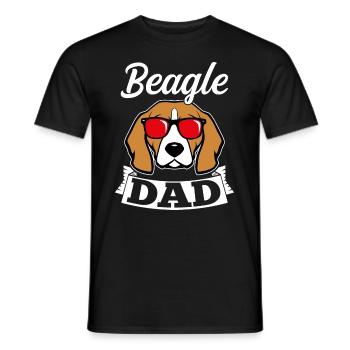 Beagle Dad Dog Dad Dad Dad Owner Fun Dogs - Men's T-Shirt - black - Front - AI Model Male 178 light (178cm)