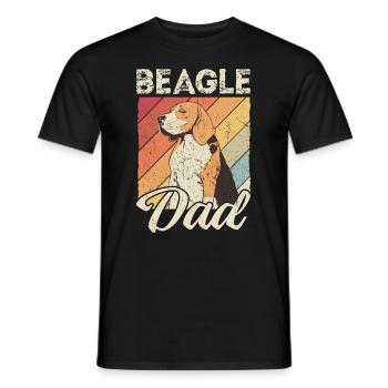 Beagle Dad Dog Dad Dad Dad Owner Dogs Beagl - Men's T-Shirt - black - Front - AI Model Male 178 light (178cm)