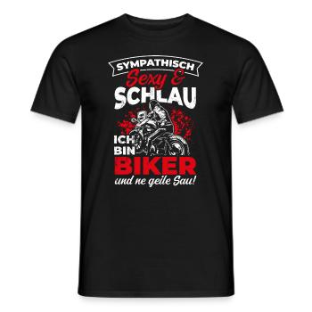 Motorradfahrer Natur Biker Mofa Motorrad Liebhaber - Männer T-Shirt - Schwarz - Vorne - AI Model Male 178 light (178cm)