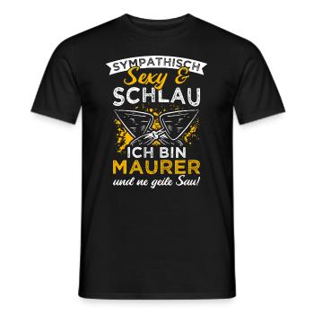 Maurer Job Maurermeister Geschenk Meister Handwerk - Männer T-Shirt - Schwarz - Vorne - AI Model Male 178 light (178cm)