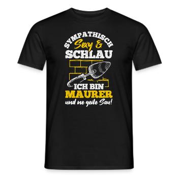 Maurer Job Maurermeister Geschenk Meister Handwerk - Männer T-Shirt - Schwarz - Vorne - AI Model Male 178 light (178cm)