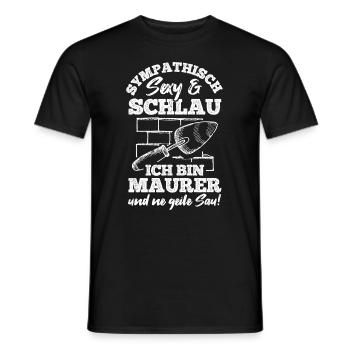 Maurer Job Maurermeister Meister Handwerker Maurer - Männer T-Shirt - Schwarz - Vorne - AI Model Male 178 light (178cm)
