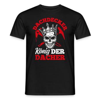 Dachdecker König Der Dächer Prüfung Kollege Handwe - Männer T-Shirt - Schwarz - Vorne - AI Model Male 178 light (178cm)