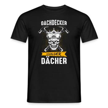 Couvreur Roi Des Toits Examen Collègue Dachde - T-shirt homme - noir - Devant - AI Model Male 178 light (178cm)
