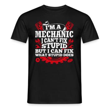 Ich bin ein Mechaniker, ich kann dummes Tuning nic - Männer T-Shirt - Schwarz - Vorne - AI Model Male 178 light (178cm)