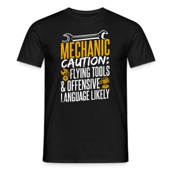 Mécanicien Tuning Tuner Passionné de voiture Papa Geschen - T-shirt homme - noir - Devant - AI Model Male 178 light (178cm)