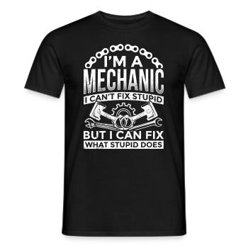 Ich bin ein Mechaniker, ich kann dummes Tuning nic - Männer T-Shirt - Schwarz - Vorne - AI Model Male 178 light (178cm)