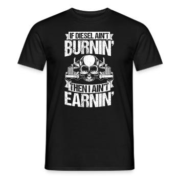 Truck Diesel Highway Best Job Money Truck Driver Truc - Men's T-Shirt - black - Front - AI Model Male 178 light (178cm)