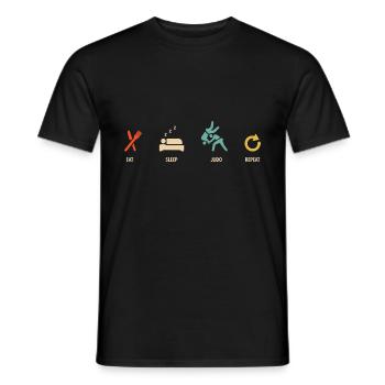 Japanischer Kampfsport Judo - Männer T-Shirt - Schwarz - Vorne - AI Model Male 178 light (178cm)